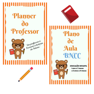 PLANO DE AULA BNCC EM FICHA E PLANNER EDUCAÇÃO INFANTIL: 1 ano e 7 meses a 3 anos e 11 meses