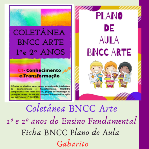COLETÂNEA BNCC ARTE 1º E 2º ANOS E FICHA BNCC PLANO DE AULA ARTE