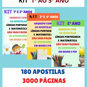 COMBO KIT DE ATIVIDADES 1º AO 5º ANO